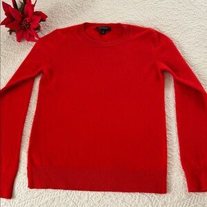 Ann Taylor Bright Red Cashmere Sweater